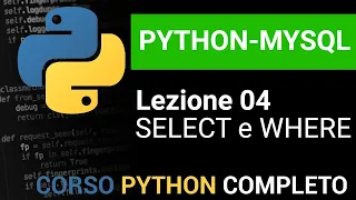 Italian Tutorial 04 - SELECT and WHERE to select data and specify conditions