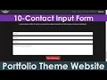 Contact Section Input Forms Create Portfolio Theme Responsive Bootstrap Website