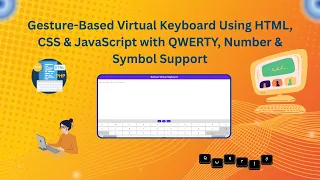 Gesture Virtual Keyboard using HTML CSS JavaScript Mobile-Friendly UI with Swipe Support