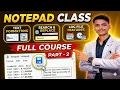 Class - 8 Notepad Tutorial Part 2 File Menu Editing Tools Complete Course in Hindi