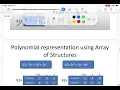 Polynomial addition using array of structures