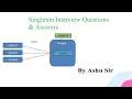 Singleton design pattern Interview Questions Answers 2021 www java64bit com by Ashu sir