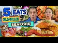 ULTIMATE SEAFOOD TOUR on Oahu - 5 Spots HAWAII Best SEAFOOD GIANT Crab Lobster Shrimp More
