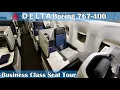 Delta Air Lines 767-400 Delta One Business Class Seat Tour
