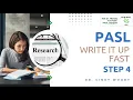 PASL Write It Up Fast Step 4
