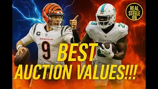 The BEST Auction Draft Values on Yahoo Fantasy Football 2025