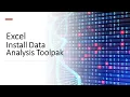 Excel for Biostatistics - Installing the Data Analysis Toolpak