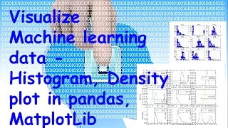 Visualize Machine learning data - Histogram Density plot in pandas MatplotLib