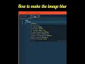 how to make the image blur