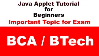 Java Applet Tutorial for Beginners Java Applet Life Cycle Program How to Java Applet Program Run