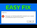 How To Fix Libcef dll is Missing Error in Windows