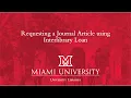 Request an Article with Interlibrary Loan