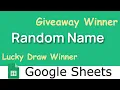 Random Name from List in Google Sheets