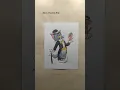 Tom and Jerry drawing with water colour