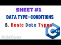 ICPC Assiut Sheet Data type - Conditions B Basic Data Types C Beginners codehorse