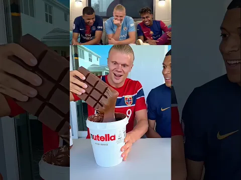 Haaland really dunked a giant chocolate bar into an entire tub of Nutella ππ«