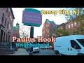 Walking tour inside Paulus Hook neighborhood in Jersey City New Jersey USA