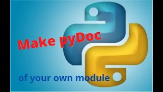 PyDoc of your own program