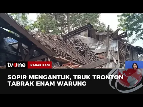 Ngeri, 6 Warung Hancur Ditabrak Truk Tronton