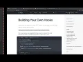 Advanced Concepts in React Part 2 - Our First Custom Hooks