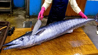 Go Seafood Preparation: Wahoo sea fish, Tiger Prawn Cooking Process_直擊尚青海鮮！台灣海鮮切割: 石喬魚, 東石虎蝦, 黑鯧魚理過程