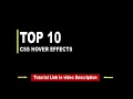 Top 10 Simple Hover effect with Html Css