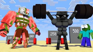 WHO IS THE STRONGEST & FITNESS in Minecraft