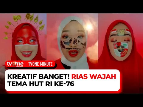 Gadis Ini Tuai Pujian Saat Rias Wajah Bertemakan HUT RI ke 76