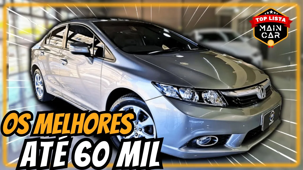 5 MELHORES CARROS até 60 MIL | BARATOS de manter????
