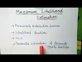 Maximum likelihood estimation MLE Parameter estimation of Bernoulli KTU Machine learning
