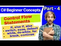 Control Flow Statements in c C Sharp Beginner Concepts part 4