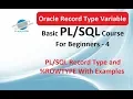 Record ROWTYPE variable in oracle pl sql example - PL SQL record type in oracle