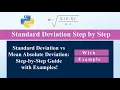 Standard Deviation vs Mean Absolute Deviation Step-by-Step Guide with Examples