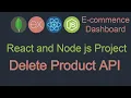 React and node JS project Delete Product API