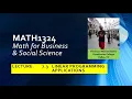 MATH1324 Lecture 7 3 Linear Programming Applications