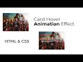 CSS Card Hover Animation Effect HTML CSS csPoint Web Designing Tutorials