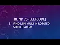 05 Find Minimum In Rotated Sorted Array LEETCODE Solution JS