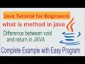Java What is Void Method and Value Returning Methods in java Tutorial no 9