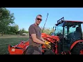 How to take off the mower deck for a Kubota LX