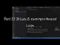 Tutorial 12 2D Lists More Nested Loops
