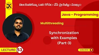 53 Java Multithreading Synchronization Examples Part-III