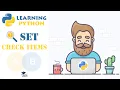 Check if an Item Exists in a Set in Python IN NOT IN Operators - Python Tutorial for Beginners