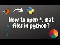 How to open Matlab s mat files in Python Import and plot from mat