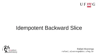 Idempotent Backward Program Slice