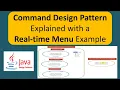 Command Design Pattern Explained with a Real-time Menu Example