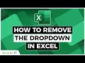 Removing Dropdowns in Excel - 3 Easy Ways