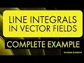 Line Integrals in Vector Fields Example