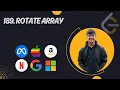 P6 189 Rotate Array Leetcode Top Interview 150 2 Approach C In place Solution
