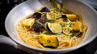 僕が今年一番感動した｜ナスの【和風パスタ】梅しそ無限パスタ！