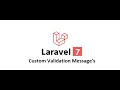 Laravel 7 Ep-36 Custom validation message in English